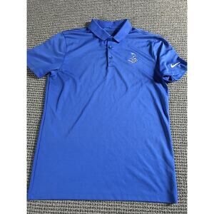 NIke Golf Mens Dri Fit Pinehurst BASF Logo Short Sleeve Polo Shirt Medium *